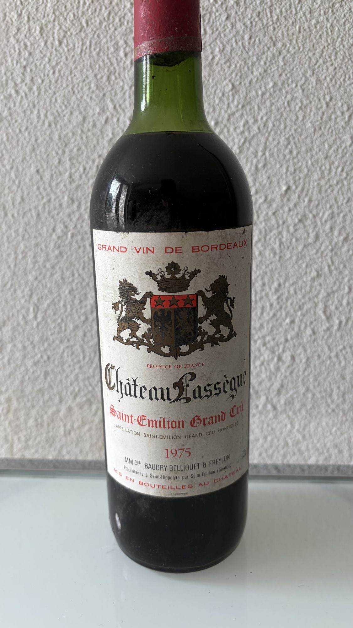 Château Lassègue 1975 – Saint-Émilion Grand Cru Classé