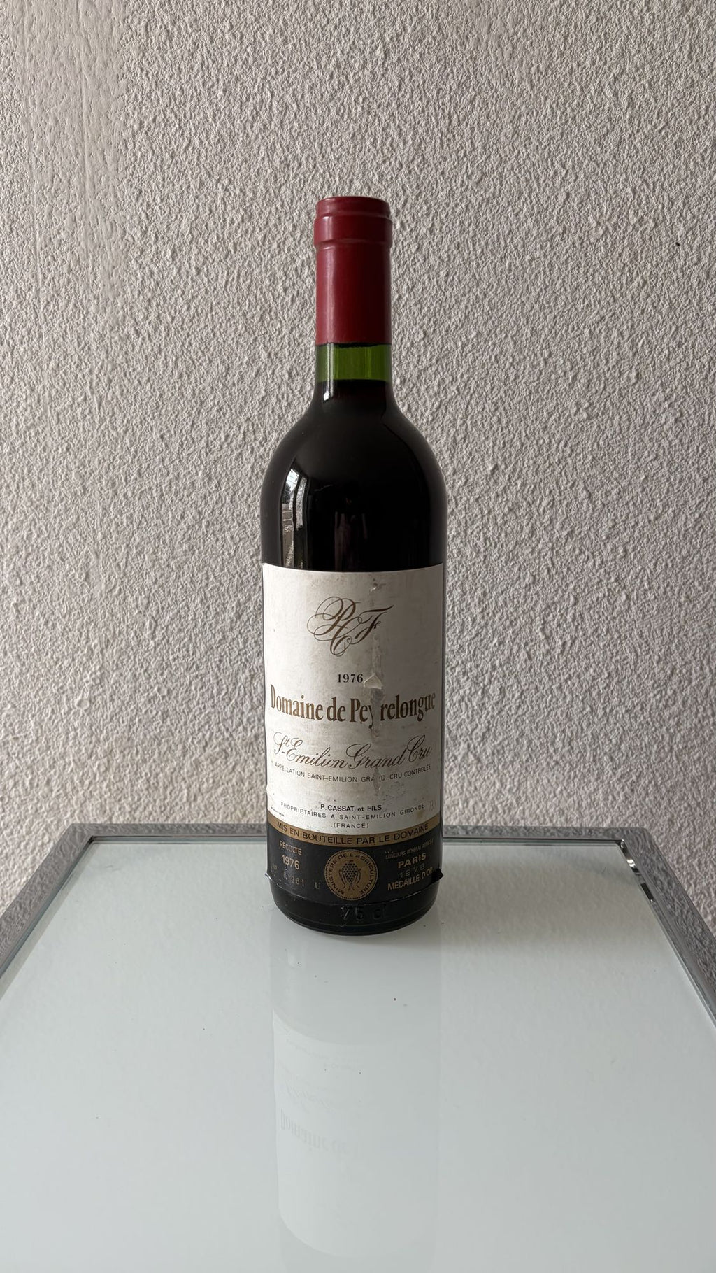 Domaine de Peyrelongue 1976 – Saint-Émilion Grand Cru – Médaille d'Or Paris 1978